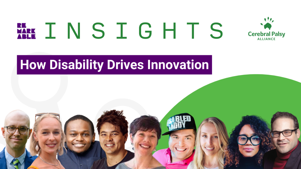 Remarkable Insight promo tile featuring headshots of several diverse people and the text 'INSIGHTS How Disability Drives Innovations'
