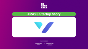 Purple background with Remarkable logo. White bold text heading ‘#RA23 Startup Story’. Virtetic logo is in the centre. At the bottom is ‘Made possible by Cerebral Palsy Alliance and Cerebral Palsy Alliance Research Foundation.