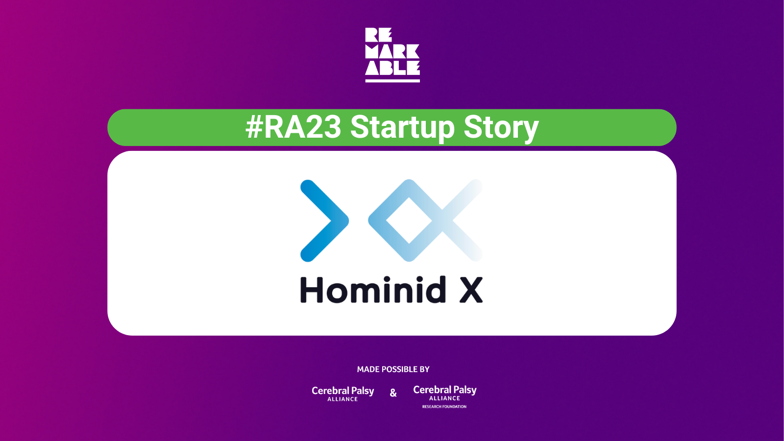 #RA23 Startup Story | Hominid X