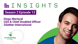 Remarkable Insight promo tile featuring Diego Mariscal Headshot and the title text 'Insights Season 2 Episode 12’. Text below the title is ‘Diego Mariscal CEO and Chief Disabled Officer'